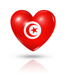 Image showing Love Tunisia, heart flag icon