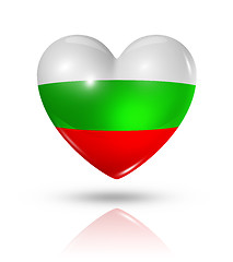 Image showing Love Bulgaria, heart flag icon