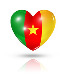 Image showing Love Cameroon, heart flag icon