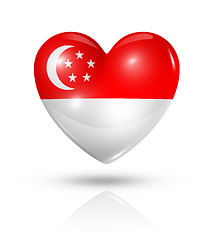 Image showing Love Singapore, heart flag icon