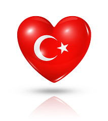 Image showing Love Turkey, heart flag icon