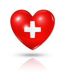 Image showing Love Switzerland, heart flag icon