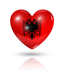 Image showing Love Albania, heart flag icon