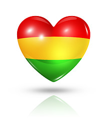 Image showing Love Bolivia, heart flag icon