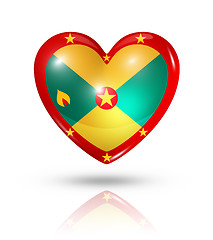 Image showing Love Grenada, heart flag icon