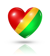 Image showing Love Republic of the Congo, heart flag icon