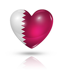 Image showing Love Qatar, heart flag icon