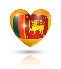 Image showing Love Sri Lanka, heart flag icon