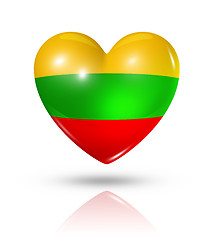 Image showing Love Lithuania, heart flag icon