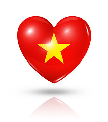 Image showing Love Vietnam, heart flag icon