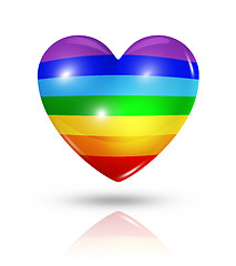 Image showing Love peace, heart flag icon