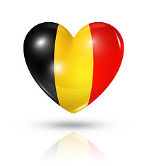 Image showing Love Belgium, heart flag icon