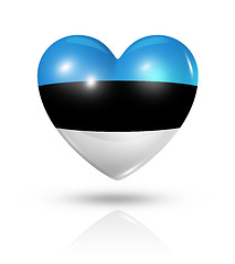 Image showing Love Estonia, heart flag icon