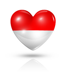 Image showing Love Monaco, heart flag icon