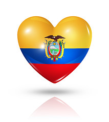 Image showing Love Ecuador, heart flag icon