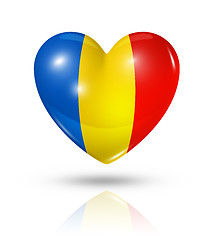 Image showing Love Romania, heart flag icon