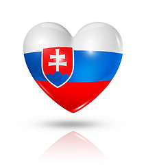 Image showing Love Slovakia, heart flag icon