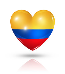 Image showing Love Colombia, heart flag icon