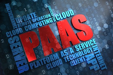 Image showing PAAS.  Wordcloud Concept.