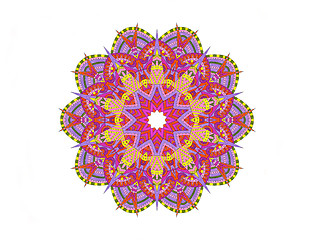 Image showing Bright abstract radial pattern