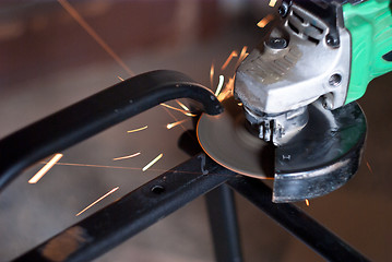 Image showing sparks while grinding