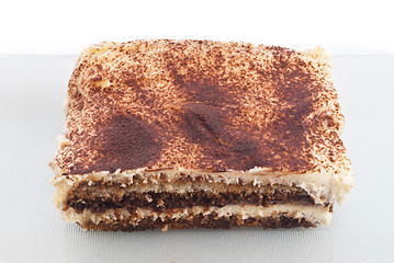 Image showing tiramisu dessert isolated on white