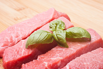 Image showing Raw beef on cutting board