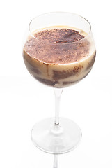 Image showing tiramisu dessert in crystal goblet