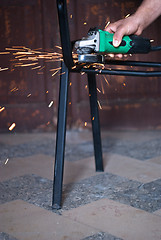 Image showing sparks while grinding