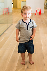 Image showing Young  Boy in Kindergarten