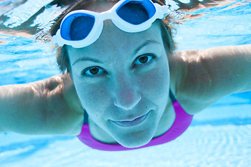 Image showing Underwater in pool