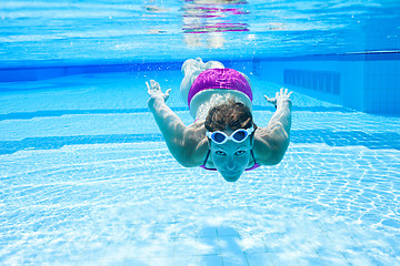 Image showing Underwater in pool