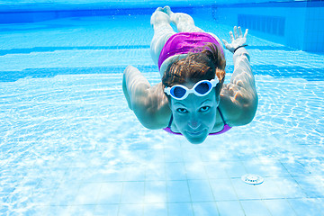 Image showing Underwater in pool