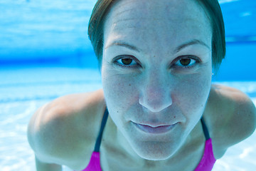 Image showing Underwater in pool