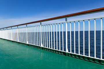 Image showing Green deck of a passenger ship