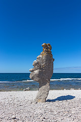 Image showing Rock formation on Fårö island in Sweden