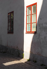 Image showing Sunlight on a house wall