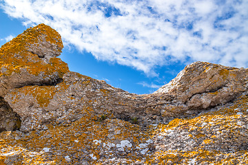 Image showing Colorful rocks on under blue sky