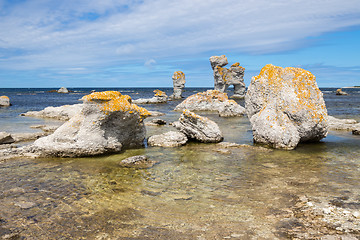 Image showing Limestone formations in the Baltic Sea