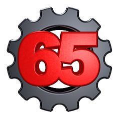 Image showing number and cogwheel