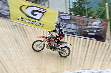 Image showing Enduro bike rider