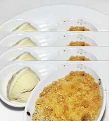 Image showing Apple  Dessert With  Ice Cream