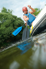 Image showing People rafting