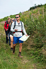 Image showing People hiking