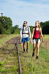 Image showing Couple hiking