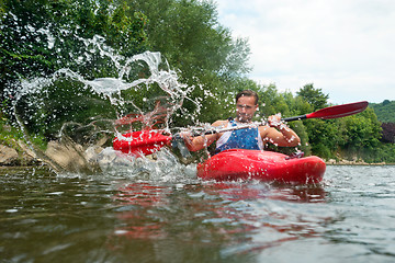 Image showing People kayaking