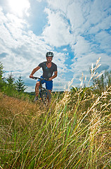 Image showing Man on bike