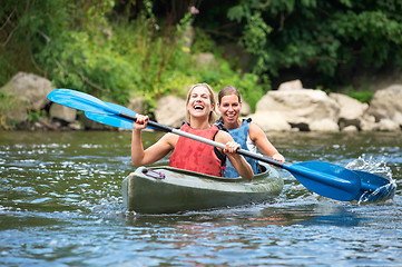 Image showing Women kayaking