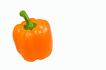 Image showing Isolated wet orange pepper