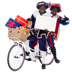 Image showing Zwarte Piet with presents